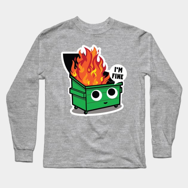 Cute Dumpster Fire Long Sleeve T-Shirt by Pufahl